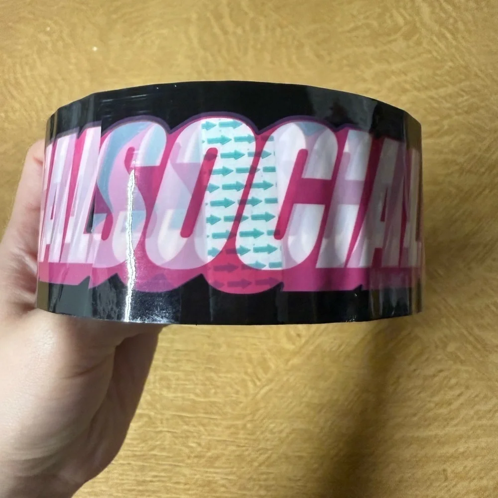 Pink and Black anti social social club tape